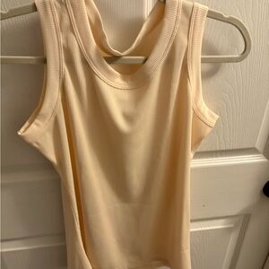 NEW Sleeveless SOFT YELLOW Ribbed Top